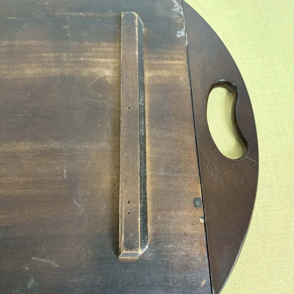 Vintage Mahogany Butlers Tray Folding Handles With Brass Hinges 70s - Tray Only